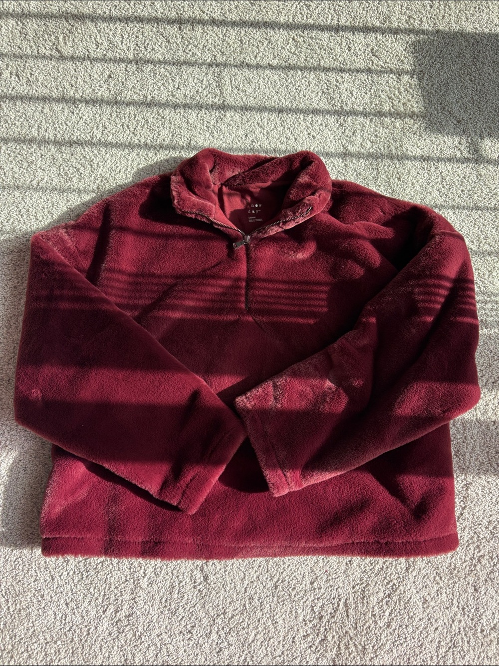 Women’s Half-Zip Fleece Pullover - Burgundy
